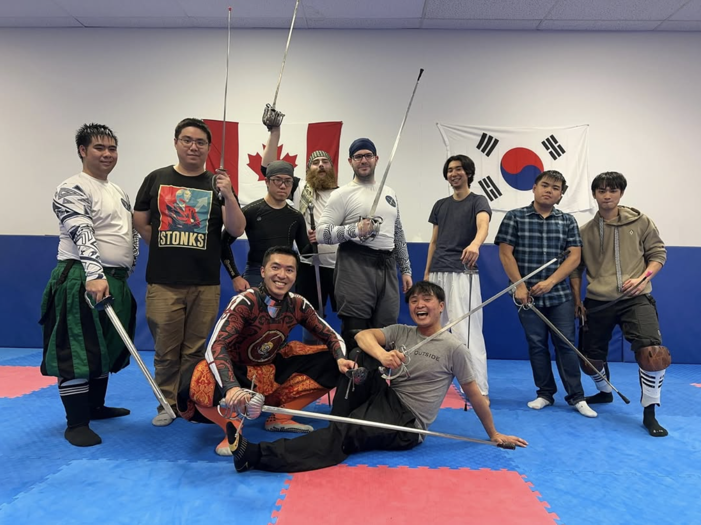 HEMA practitioners practicing