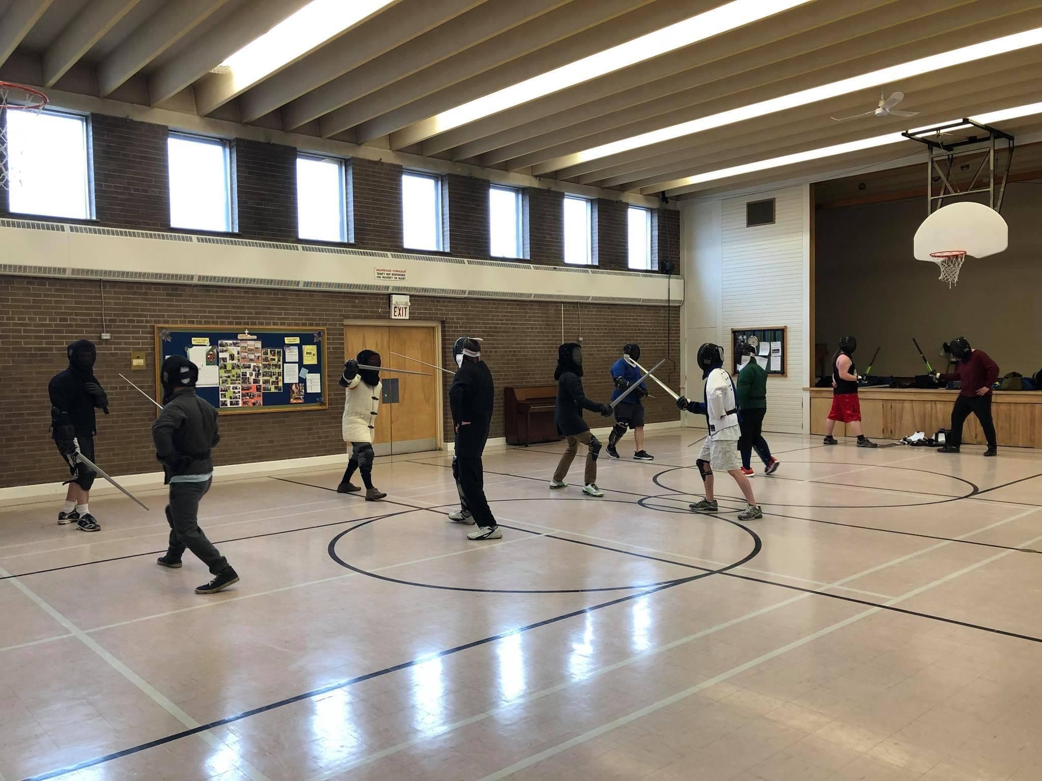 Fencing practice drill